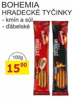 BENE Nápoje Bohemia hradecke tyčinky kmín a sůl dábelské nabídka