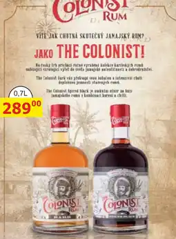BENE Nápoje The Colonist Rum nabídka