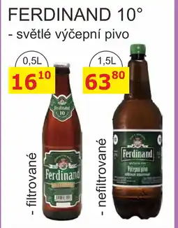 BENE Nápoje Ferdinand 10 ° nabídka