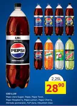 BENE Nápoje Pepsi pepsi twist pepsi raspberry pepsi lemon pepsi cherry mirinda pomeranč 7up zero mountain dew nabídka