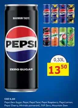 BENE Nápoje Pepsi zero sugar nabídka