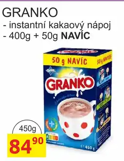BENE Nápoje Granko instantní kakaový nápoj nabídka
