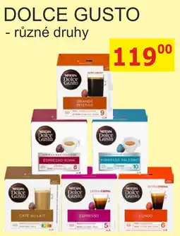 BENE Nápoje Dolce Gusto různé druhy nabídka