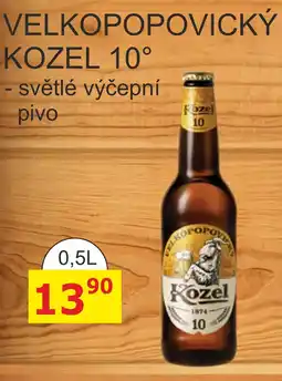 BENE Nápoje Velkopopovický kozel 10° nabídka