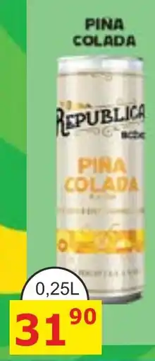 BENE Nápoje Republica Pina Colada nabídka