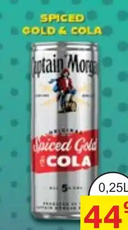 BENE Nápoje Captain Morgan Spiced Gold & Cola nabídka