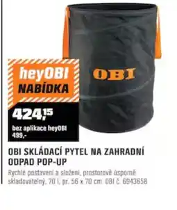 OBI Obi skládací pytel na zahradní odpad pop-up nabídka
