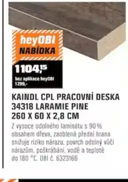 OBI Kaindl cpl pracovní deska 34318 laramie pine nabídka