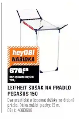 OBI Leifheit sušák na prádlo pegasus 150 nabídka