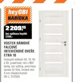 OBI Voster rámové falcové interiérové dveře etna 10 nabídka