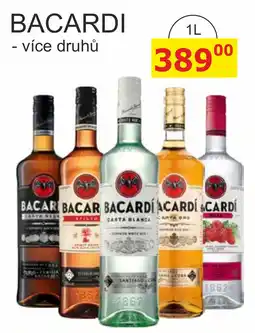 BENE Nápoje Bacardi - více druhů nabídka