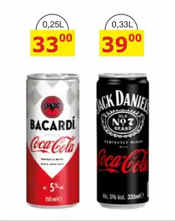 BENE Nápoje Bacardi coca cola nabídka