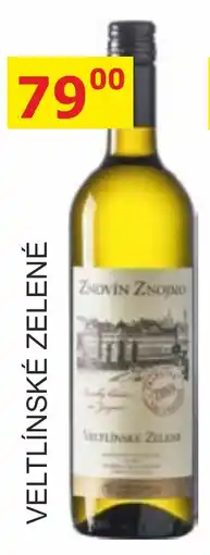 BENE Nápoje Znovín Znojmo Veltlínské zelené nabídka