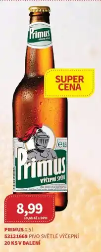 Kubík potraviny Primus pivo světlé výčepní nabídka