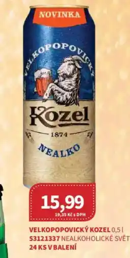 Kubík potraviny Kozel nealkoholické světlé nabídka