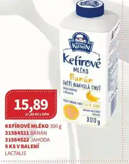 Kubík potraviny Kunin kefírové mléko banán nabídka