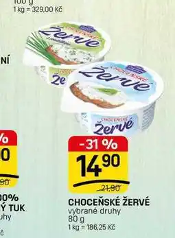 Flop CHOCEŇSKÉ ŽERVÉ vybrané druhy nabídka
