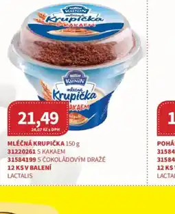 Kubík potraviny Kunin mléčná krupička s kakaem nabídka