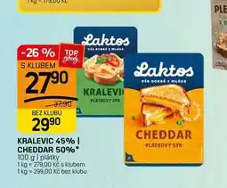 Flop KRALEVIC 45% | CHEDDAR 50%* 100 g | plátky nabídka