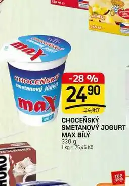 Flop CHOCEŇSKÝ SMETANOVÝ JOGURT MAX BÍLÝ nabídka