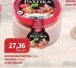 Kubík potraviny Mistrovská paštika nabídka