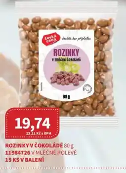 Kubík potraviny Rozinky v čokoládě nabídka