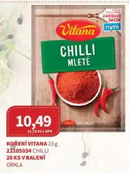 Kubík potraviny Vitana chilli mleté nabídka