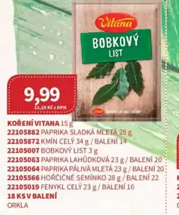 Kubík potraviny Vitana bobkový list nabídka
