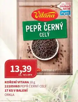 Kubík potraviny Vitana pepř černý celý nabídka