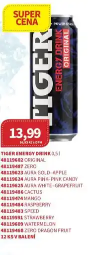 Kubík potraviny Tiger energy drink nabídka