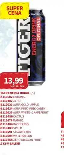 Kubík potraviny Tiger energy drink nabídka