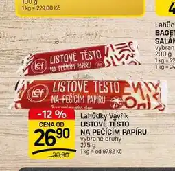 Flop LISTOVÉ TĚSTO NA PEČÍCÍM PAPÍRU vybrané druhy nabídka