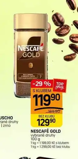 Flop NESCAFÉ GOLD vybrané druhy nabídka