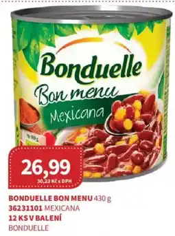 Kubík potraviny Bonduelle bon menu mexicana nabídka