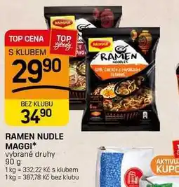 Flop RAMEN NUDLE MAGGI* vybrané druhy nabídka