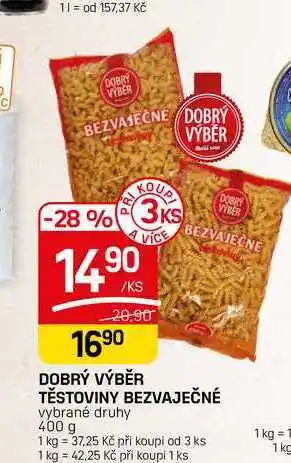 Flop DOBRÝ VÝBĚR TĚSTOVINY BEZVAJEČNÉ vybrané druhy nabídka