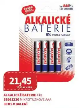 Kubík potraviny Alkalické baterie nabídka