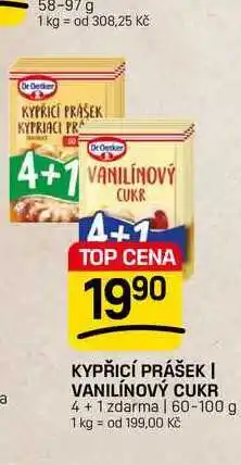 Flop KYPŘICÍ PRÁŠEK | VANILÍNOVÝ CUKR 4+1 zdarma 60-100g nabídka