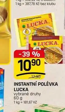Flop INSTANTNÍ POLÉVKA LUCKA vybrané druhy nabídka