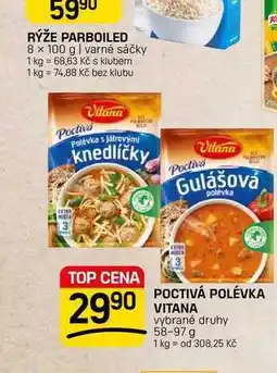 Flop POCTIVÁ POLÉVKA VITANA vybrané druhy nabídka