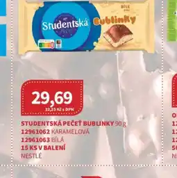 Kubík potraviny Studentská pečet bublinky nabídka