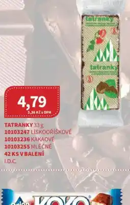 Kubík potraviny Tatranky nabídka
