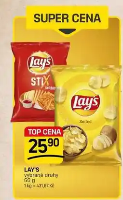 Flop LAY'S vybrané druhy nabídka