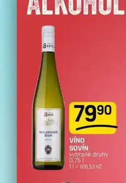 Flop VÍNO SOVÍN vybrané druhy nabídka