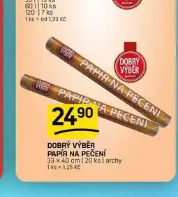 Flop DOBRÝ VÝBĚR PAPÍR NA PEČENÍ 33 x 40 cm | 20 ks nabídka