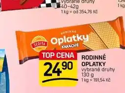 Flop RODINNÉ OPLATKY vybrané druhy nabídka
