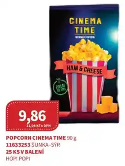 Kubík potraviny Cinema time popcorn šunka-sýr nabídka