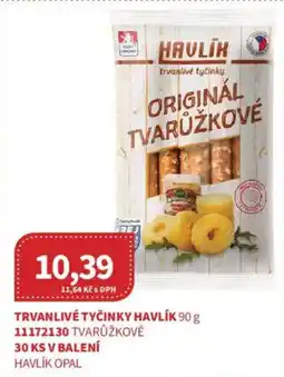 Kubík potraviny Havlík trvanlivé tyčinky tvaružkové nabídka
