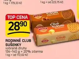 Flop RODINNÉ CLUB SUŠENKY vybrané druhy nabídka