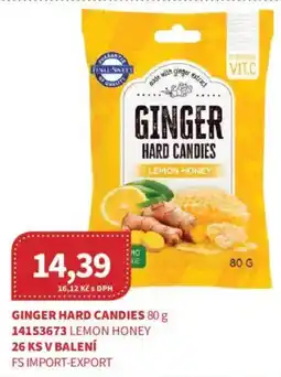 Kubík potraviny Ginger hard candies lemon honey nabídka